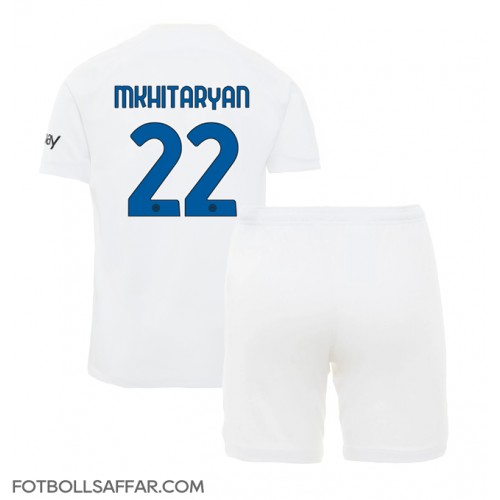 Inter Milan Henrikh Mkhitaryan #22 Bortadräkt Barn 2023-24 Kortärmad (+ Korta byxor)